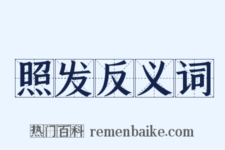 照发反义词是什么意思的图片